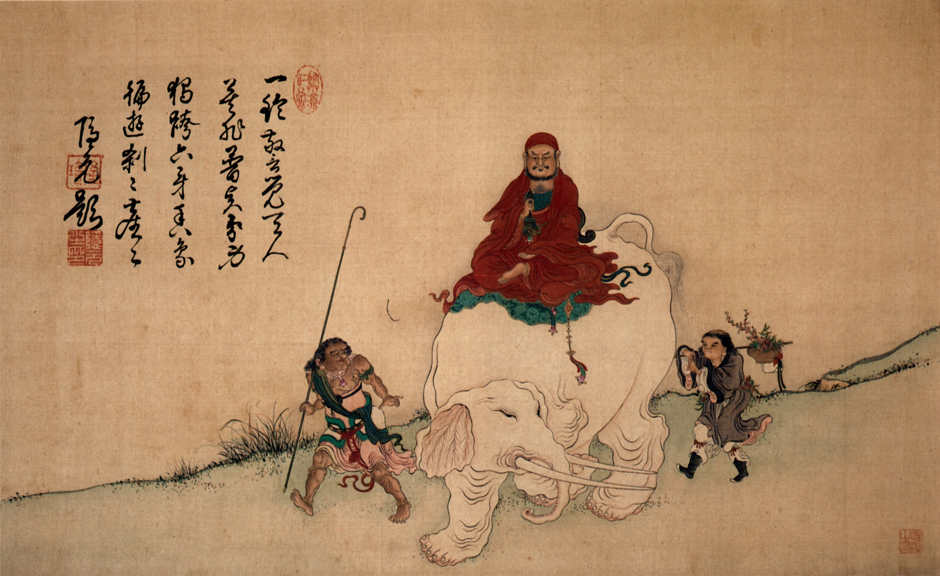Bodhidharma On An Elephant